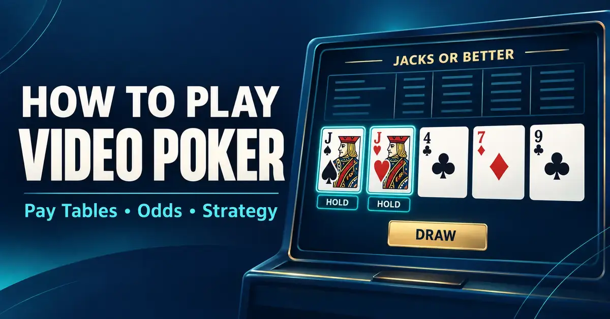 How to Play Video Poker: Pay Tables, Odds and Jacks or Better Strategy