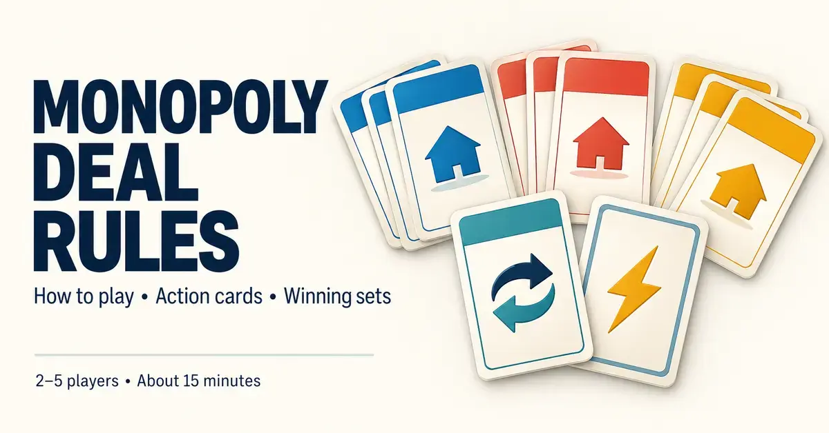 Monopoly Deal Rules: How to Play, Action Cards and Winning Sets